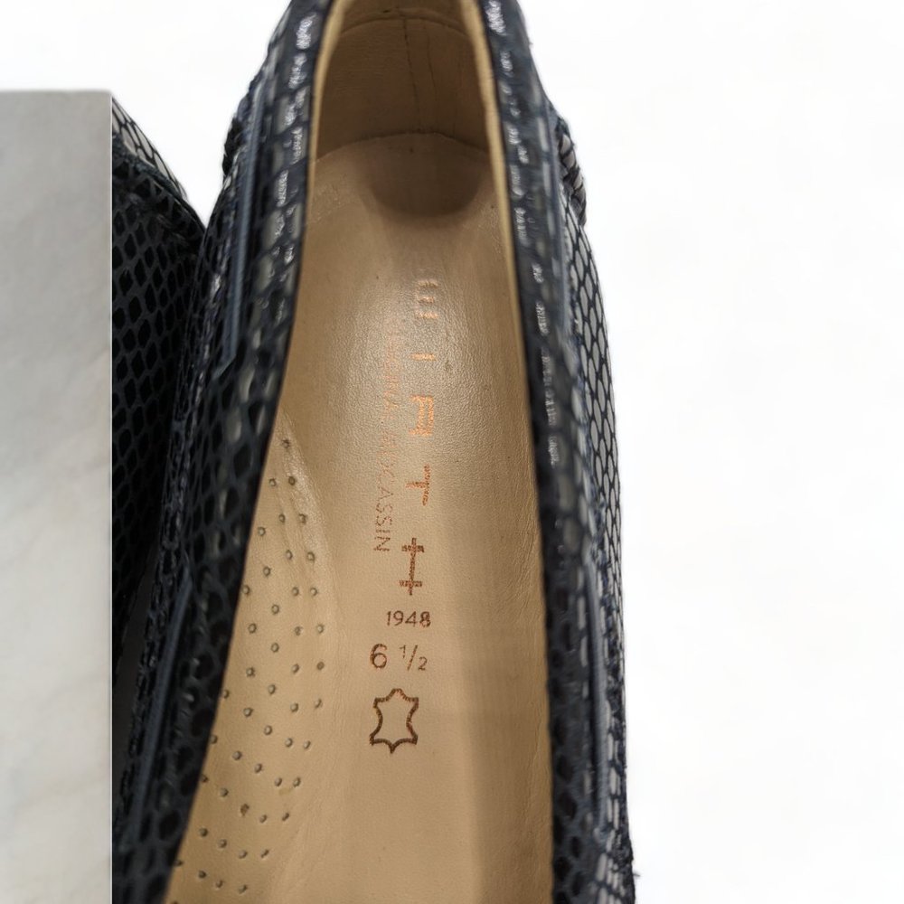 WIRTH 6.5M Mcassin Loafer Tassels Genuine Leather Black Arch Support Comfort - Picture 5 of 11
